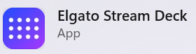Icono de la app Elgato Stream Deck &mdash; cuadrado redondeado morado con una cuadr&iacute;cula de puntos